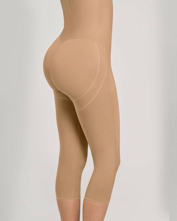 Faja body estilo capri de cubrimiento total