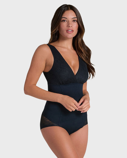 Faja tipo body con bralette incorporado con compresión de abdomen#color_700-negro