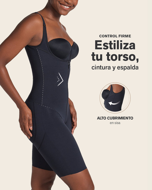 Body de Compresión Fuerte en Abdomen con Efecto Levanta Cola