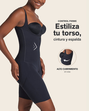 Body de Compresión Fuerte en Abdomen con Efecto Levanta Cola#color_700-negro