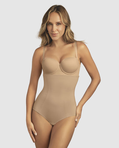 Faja pantalón de compresión y realce de glúteos#color_801-cafe-medio