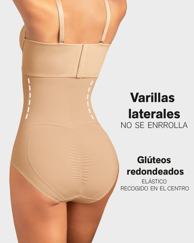 Faja pantalón de compresión y realce de glúteos#color_801-cafe-medio