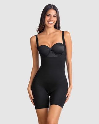 Body busto libre de compresión fuerte efecto levanta glúteos#color_700-negro