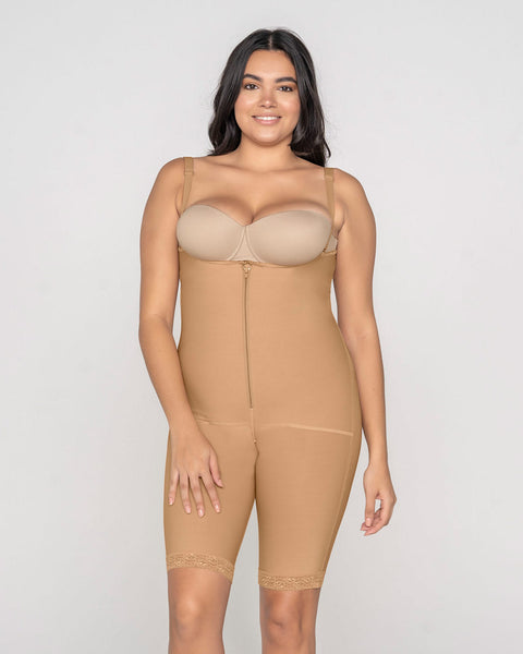 Faja body busto libre de compresión fuerte luce hasta 2 cm menos#color_880-beige