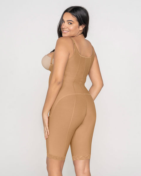 Faja body busto libre de compresión fuerte luce hasta 2 cm menos#color_880-beige