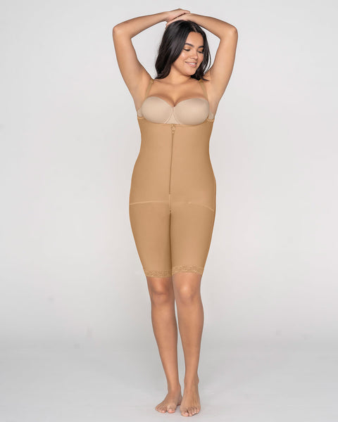 Faja body busto libre de compresión fuerte luce hasta 2 cm menos#color_880-beige