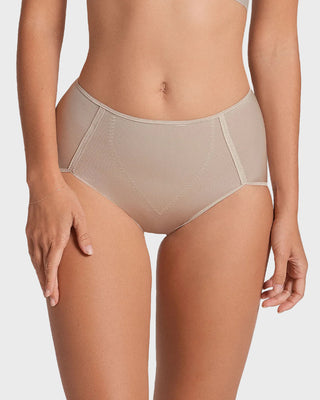 Panty faja clásico con control suave de abdomen#color_802-cafe-claro
