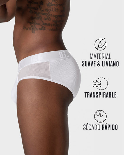 Bóxer brief de alta transpiración en microfibra ideal para uso diario#color_000-blanco