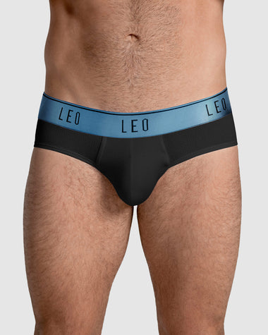 Bóxer brief de alta transpiración en microfibra ideal para uso diario#color_074-negro-elastico-azul