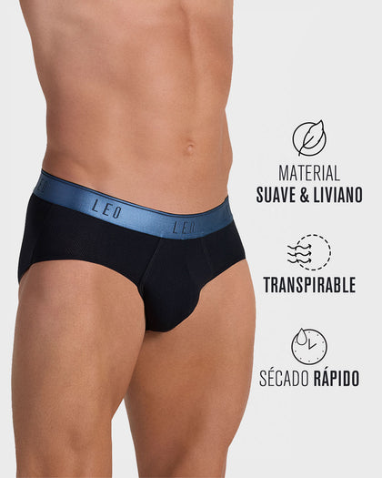 Bóxer brief de alta transpiración en microfibra ideal para uso diario#color_074-negro-elastico-azul