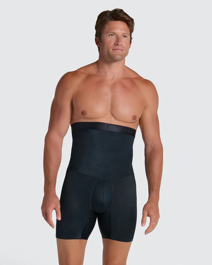 Bóxer de compresión en microfibra dos prendas en una: bóxer y cinturilla