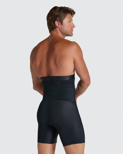 Bóxer de compresión en microfibra dos prendas en una: bóxer y cinturilla#color_700-negro