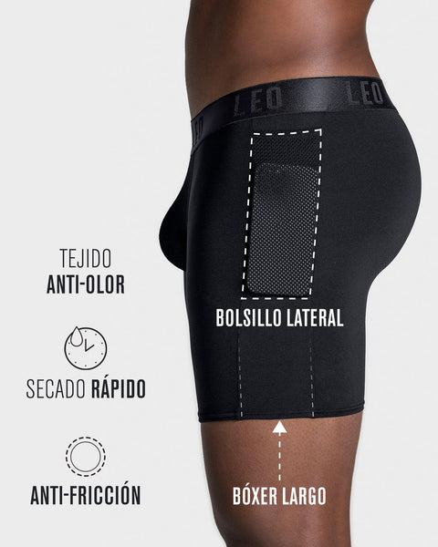 Bóxer deportivo largo con bolsillo lateral en microfibra#all_variants