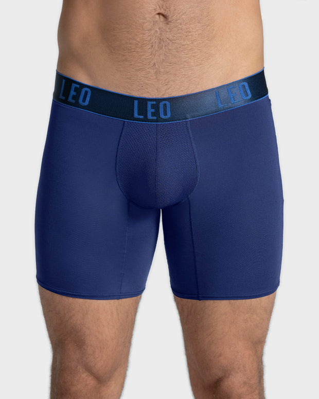 Bóxer deportivo largo con bolsillo lateral en microfibra