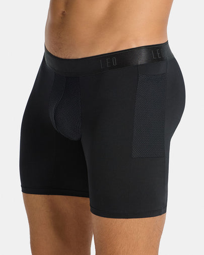 Bóxer deportivo largo con bolsillo lateral en microfibra#color_700-negro
