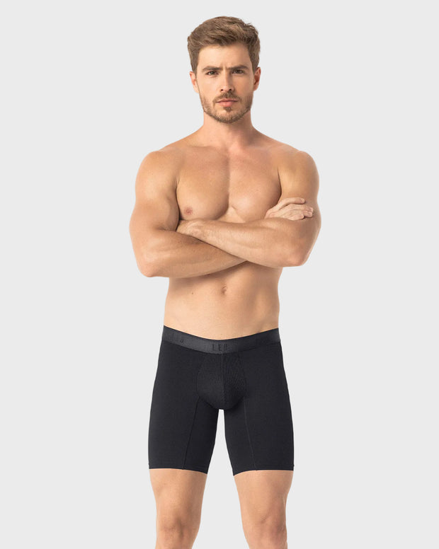 Bóxer deportivo con bolsillo lateral en microfibra