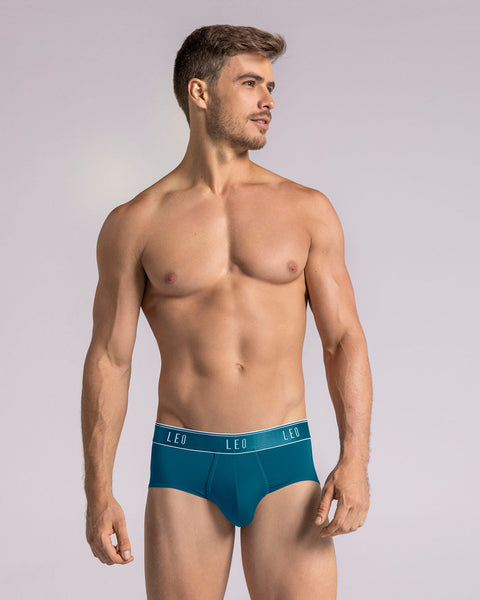 Bóxer brief tipo calzoncillo en microfibra con diseño frontal ergonómico#color_541-azul-claro