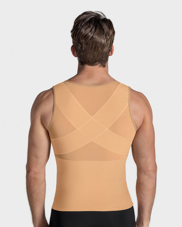Chaleco masculino de compresión fuerte en PowerSlim®