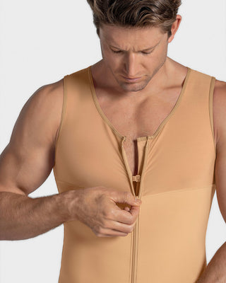 Chaleco masculino de compresión fuerte en PowerSlim®#color_864-nude