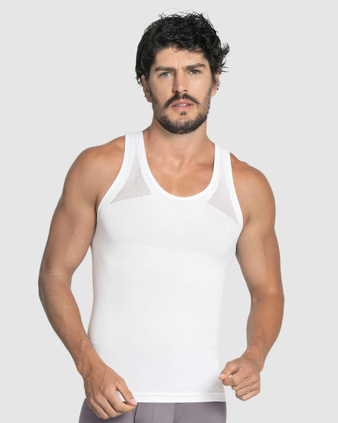 Paquete x3 camisetas ajustadas para hombre de compresión suave en microfibra#color_000-blanco