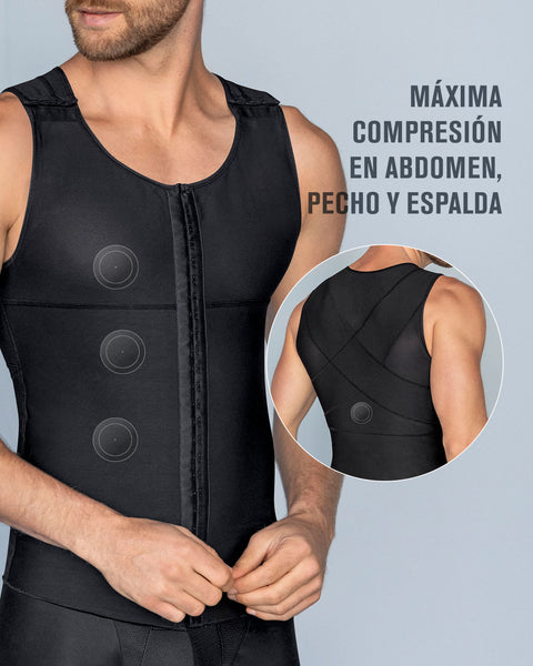 Faja postquirúgica para hombre de máxima compresión#color_700-negro