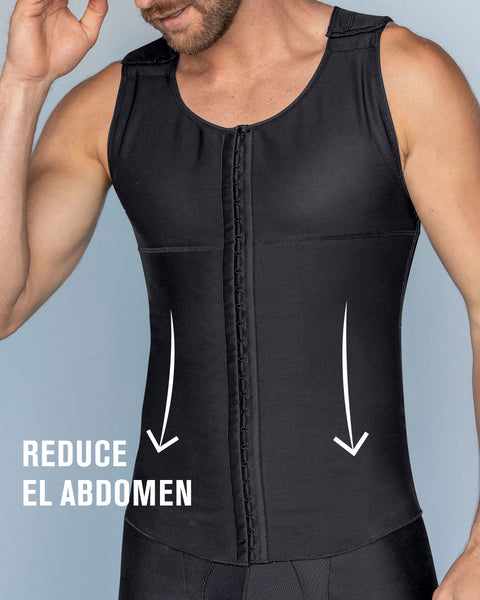 Faja postquirúgica para hombre de máxima compresión#color_700-negro