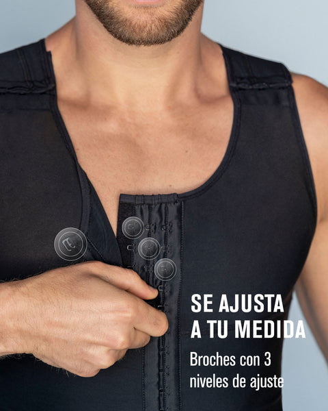 Faja postquirúgica para hombre de máxima compresión#color_700-negro