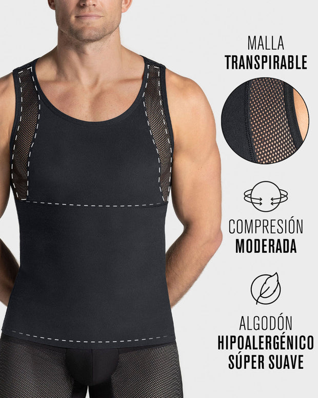 Camiseta manga sisa de compresión fuerte ideal para uso diario con algodón pima