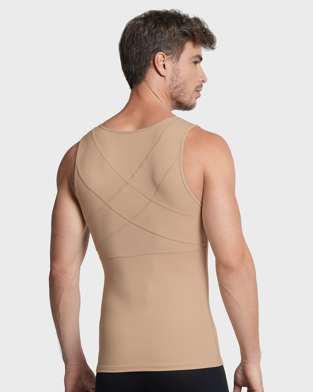 Chaleco de control con doble capa de tela en abdomen y espalda