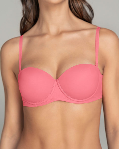 Brasier strapless con realce incorporado#color_339-coral