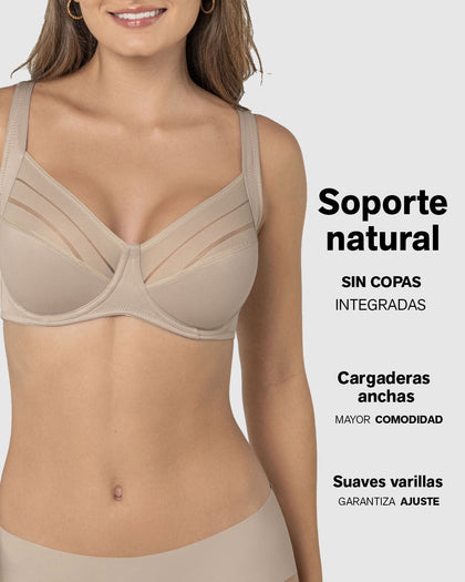 Brasier de buen cubrimiento ideal para busto pesado natural support#color_802-cafe-claro