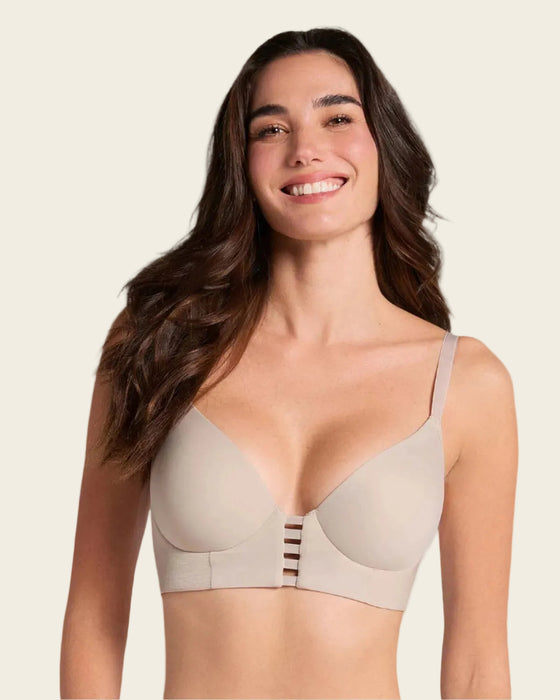 Brasier triangular de realce alto y buen cubrimiento Memory Bustier#color_802-cafe-claro