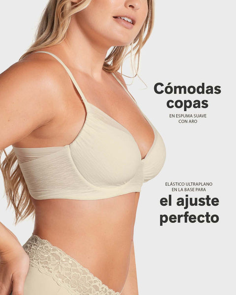 Comfort fit brasier con cubrimiento total del busto#color_802-cafe-claro