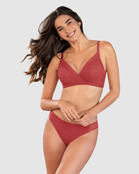 Comfort Fit Brasier con cubrimiento total del busto#color_391-rojo