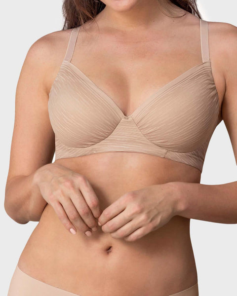 Comfort fit brasier con cubrimiento total del busto#color_802-cafe-claro