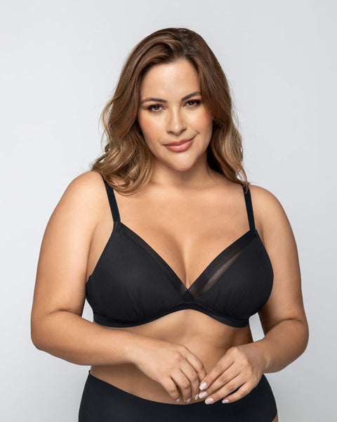 Brasier ultraliviano sin varilla con copas en espuma y tul sexy fresh bra#color_700-negro