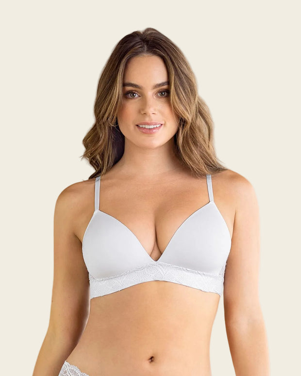 Brasier ultracómodo con encaje en la base y espalda Comfy Bra