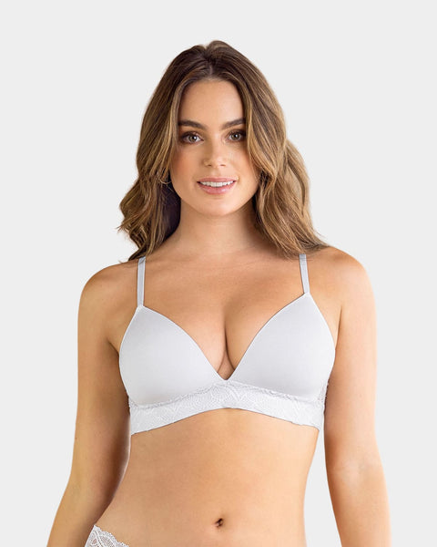 Brasier ultracómodo con encaje en la base y espalda Comfy Bra#color_000-blanco