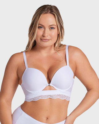 Brasier doble realce con escote profundo en espalda#color_000-blanco