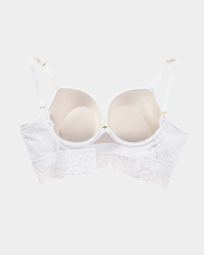 Brasier doble realce con escote profundo en espalda#color_000-blanco