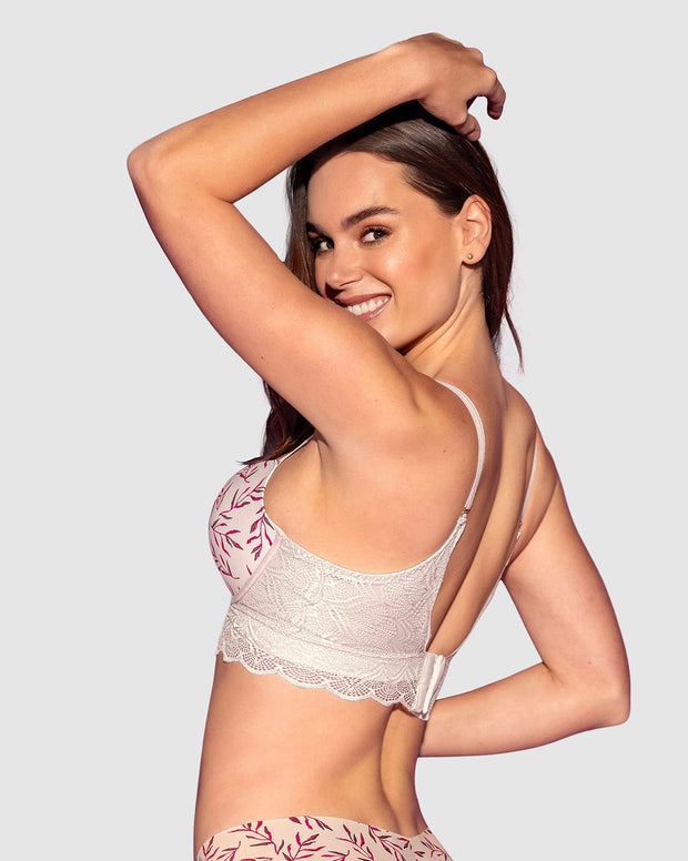 Brasier doble realce con escote profundo en espalda