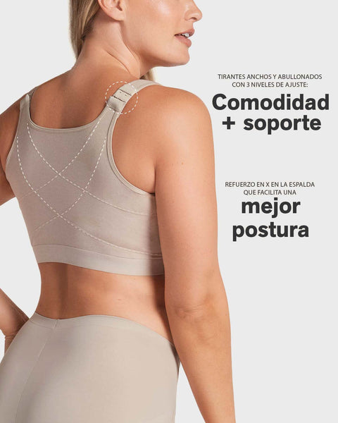 Brasier tipo top multiusos ultracómodo en algodón#color_802-cafe-claro