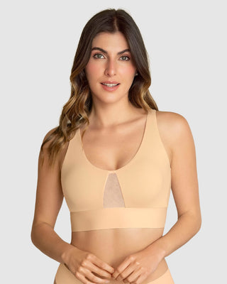 Brasier tipo top de copas extraíbles totalmente cómodo y liviano Flexi Brastop#color_219-naranja-claro