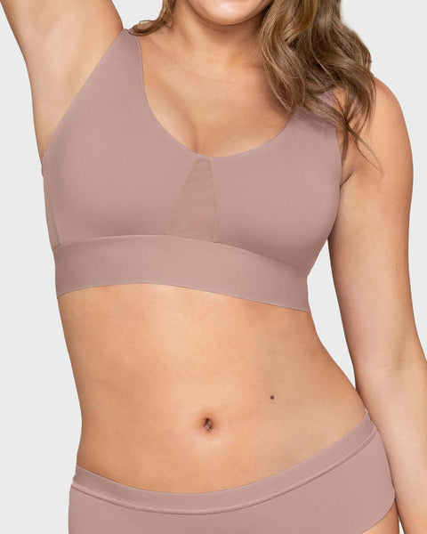 Brasier tipo top de copas extraíbles totalmente cómodo y liviano Flexi Brastop#color_281-palo-de-rosa