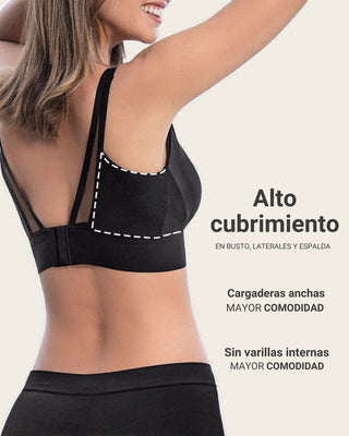 Brasier tipo top de copas extraíbles totalmente cómodo y liviano Flexi Brastop#color_700-negro
