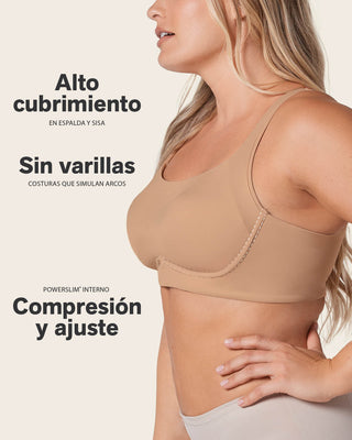 Brasier sin varilla ultracómodo alto soporte y cubrimiento#color_060-verde-estampado