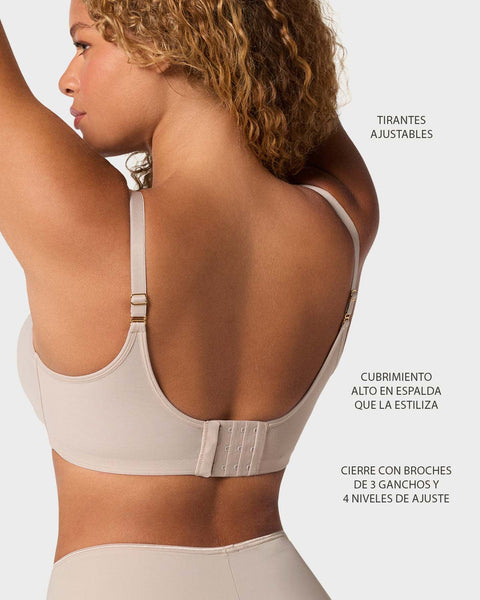 Brasier sin varilla de realce alto incorporado Magical Bra#color_802-cafe-claro