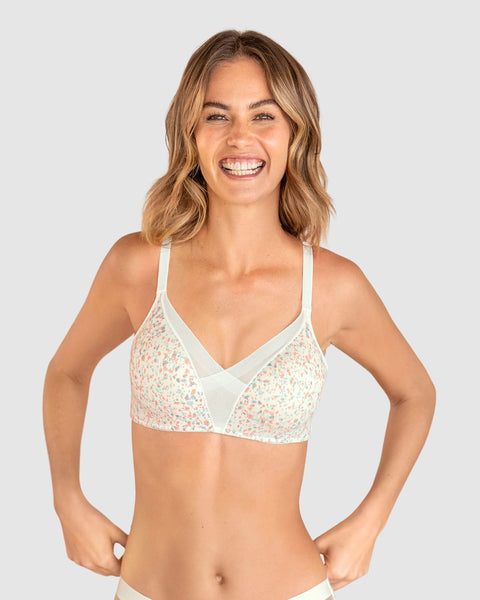 Brasier sin varilla de realce alto incorporado Magical Bra#color_395-estampado-manchas-pastel