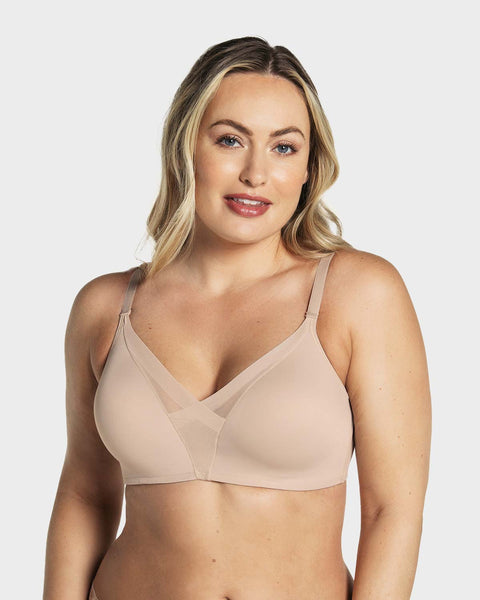 Brasier sin varilla de realce alto incorporado Magical Bra#color_802-cafe-claro
