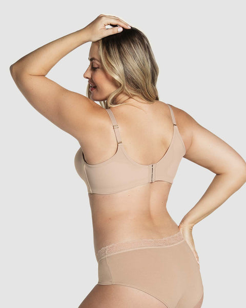 Brasier sin varilla de realce alto incorporado Magical Bra#color_802-cafe-claro
